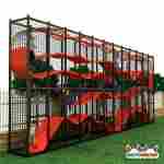 Плоский детский лабиринт «Оранжевая волна», 16×1,2×5 м