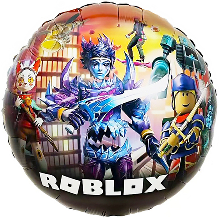 Шар (18''/46 см) Круг, Блоки, Любимая игра, Дизайн №5, 1 шт. в уп. (цв.этик.)