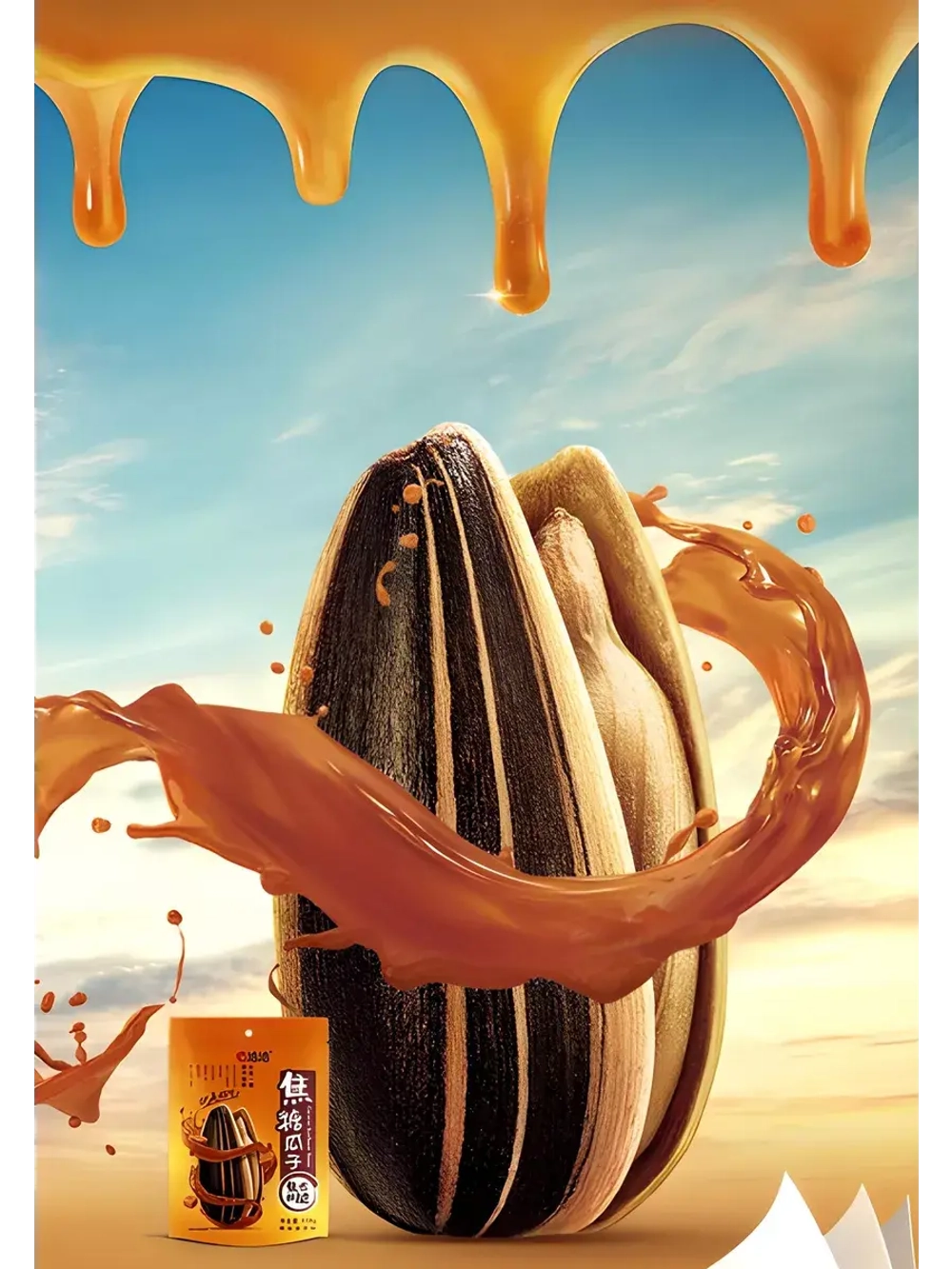 Семечки подсолнечника жареные Карамель 108 г * 2 шт