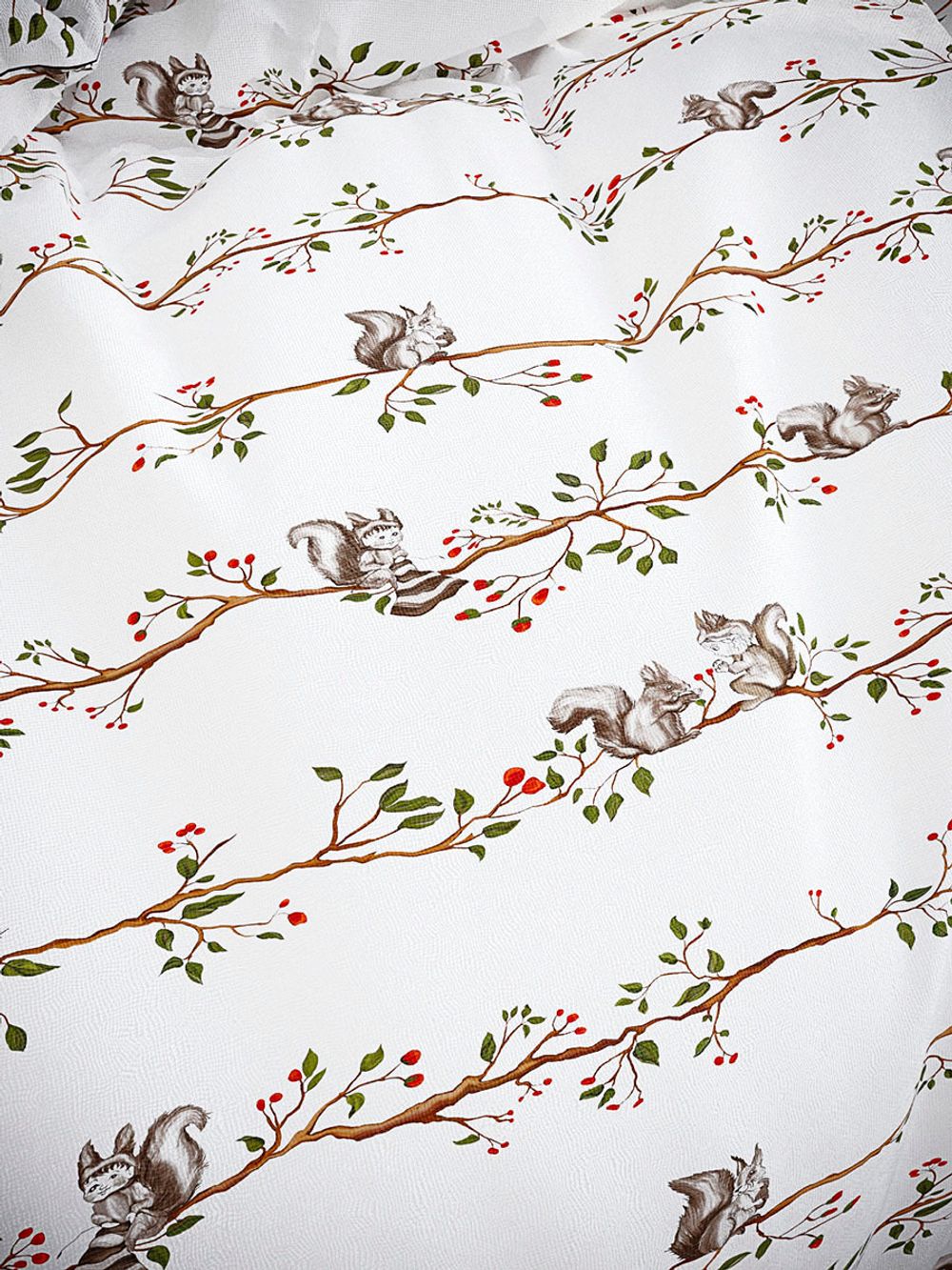 Наволочка комплект 2шт перкаль Сказка "Белки" 40x60 см на молнии