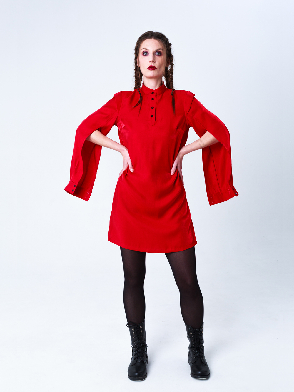 Платье "Горицвет". Красное