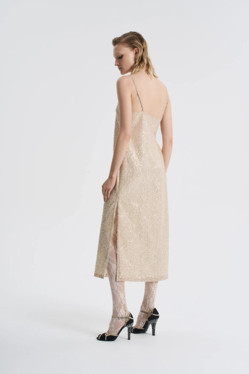 Платье-комбинация с вышивкой