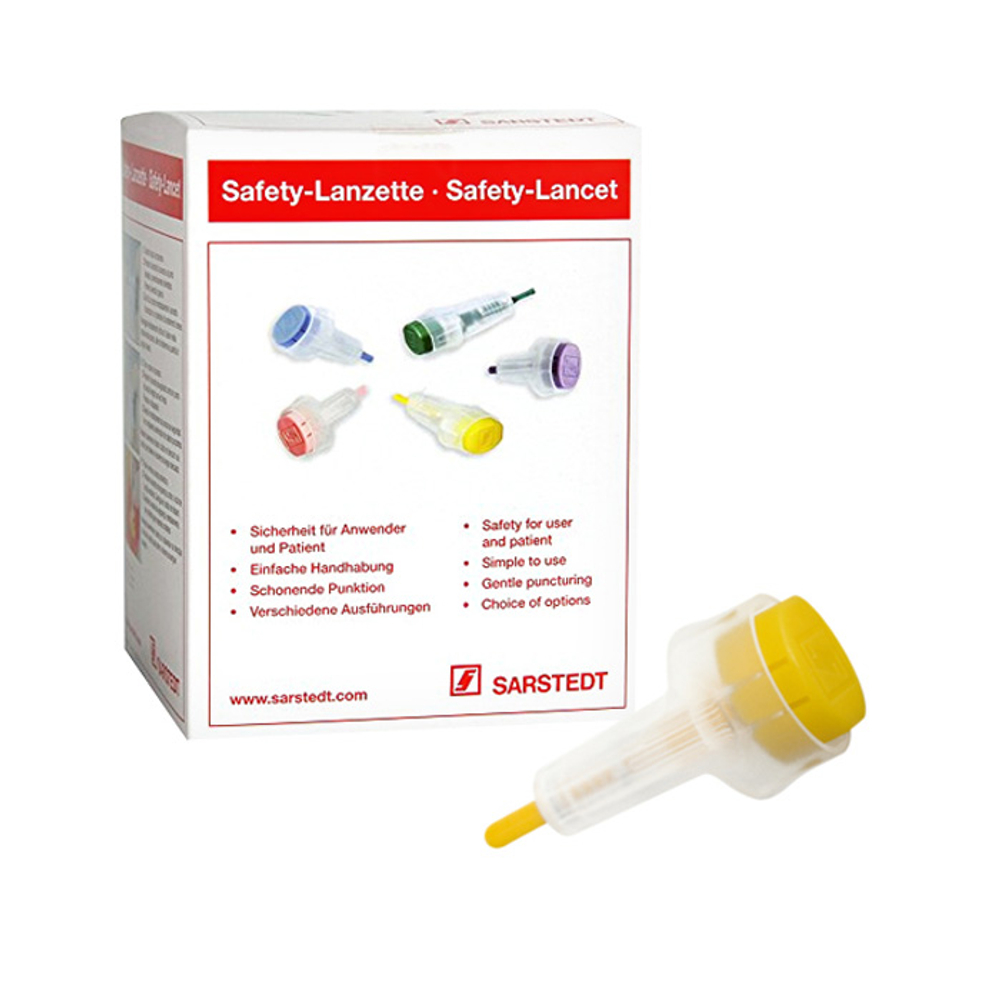 Скарификатор (ланцет) безопасный EXTRA прокол-1.8мм, 85.1017, Sarstedt, 200шт/уп