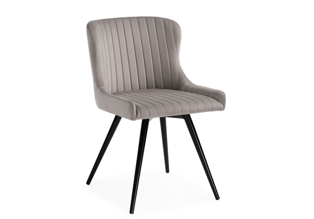 Кресло Хабри крутящееся серый / черный глянец