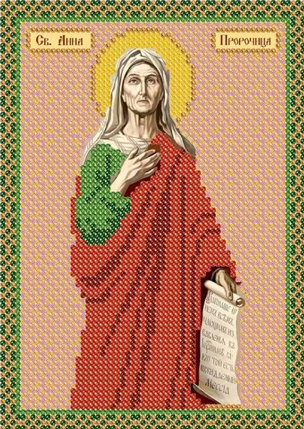 Ткань с рисунком  "Нова Слобода" №1 для вышивания бисером, 13 см х 17 см