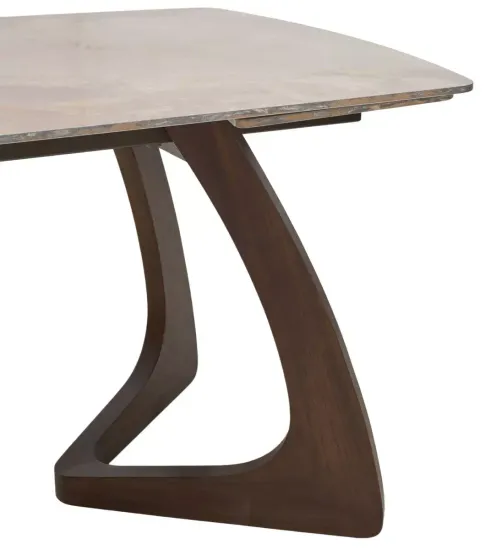 Стол DAKAR 180 GLOSS AMBER JADE SOLID CERAMIC / Орех