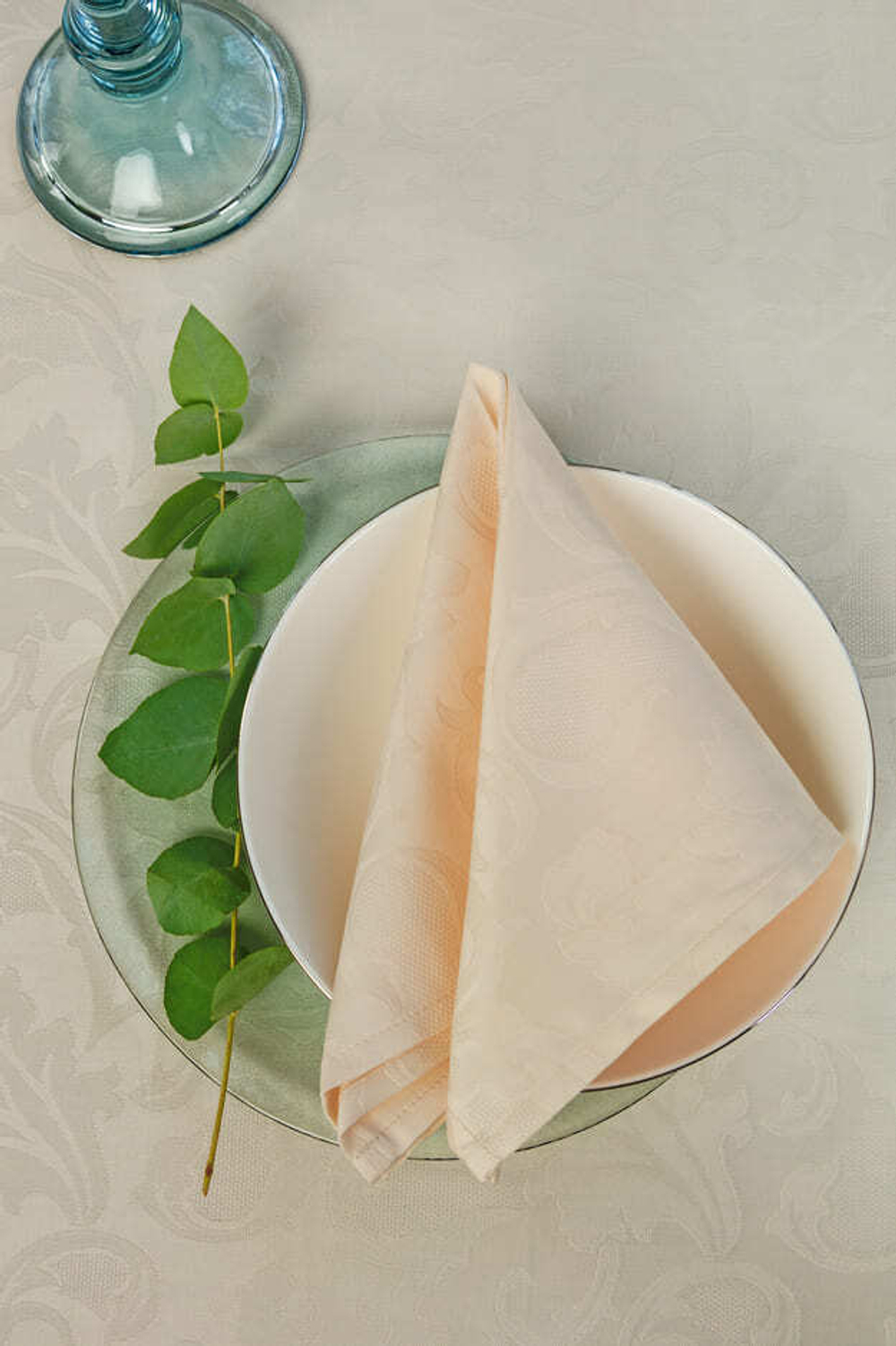 Скатерть 150x180 и 6 салфеток EmilioGatti Florida светло-бежевые