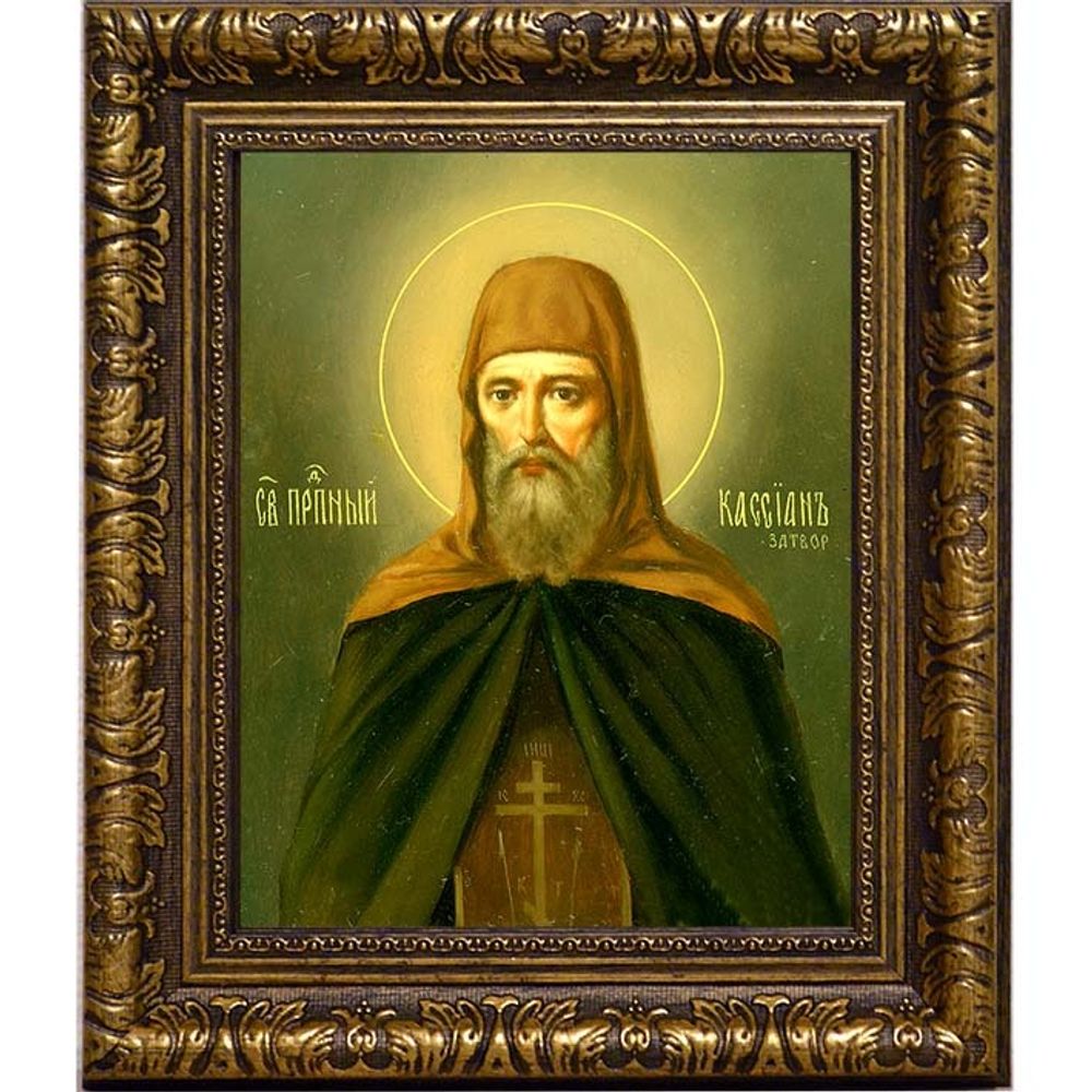 Кассиан Печерский, преподобный затворник. Икона на холсте.
