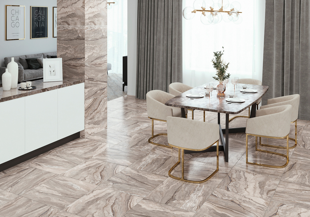 Керамогранит Alma Ceramica Stella 60x60 см 1.8 м² матовый цвет коричневый