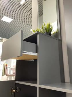 Вешалка с зеркалом «Денвер» Графит