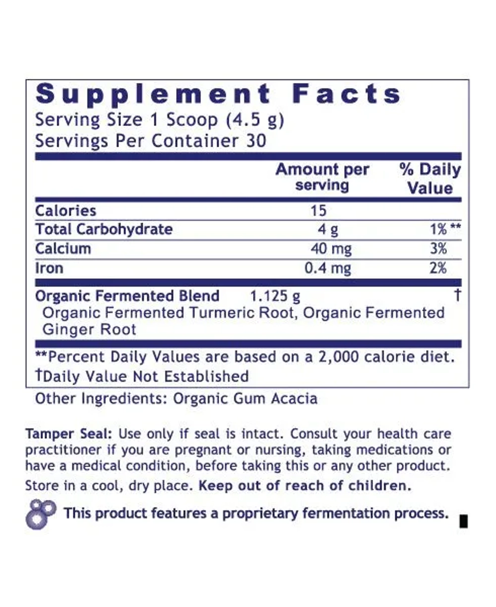 Fermented Turmeric/Ginger 4.7 oz (135g) Powder Premier Research Labs