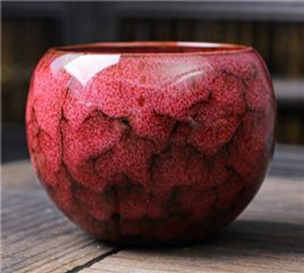 242115 Пиала НЕПРОЛИВАЙКА 150мл, l=6см, d=7.5см, керамика, красный