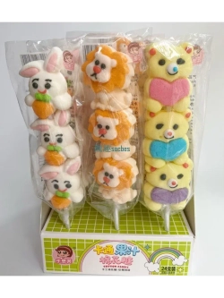 Маршмеллоу на палочке веселые Зверята 35 г * 24 шт