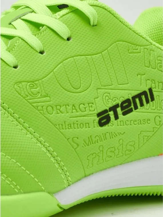 Бутсы футбольные Atemi SD550 INDOOR, синтетическая кожа, цвет салатовый, размер 44