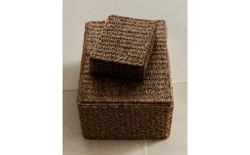 Zara Home Корзина из морской травы, цвет коричневый, 30 см