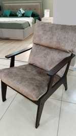 Кресло "Луна" Невада латте, Орех