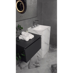 Раковина напольная Boheme Cube 802-CLCT 48х48х85 Corian Calacatta