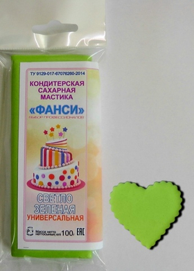 Мастика "Фанси" (100 гр) для обтяжки и лепки. Светло-зеленая