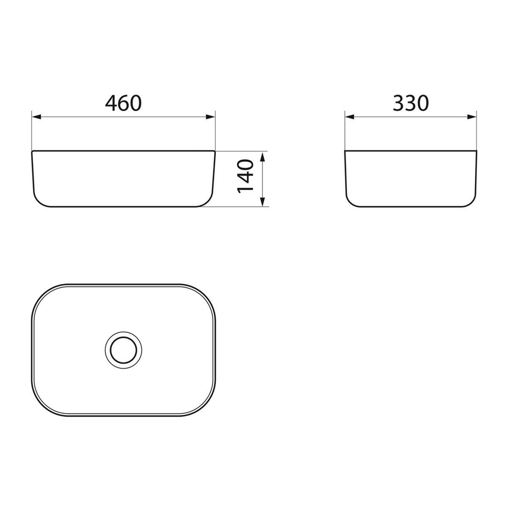 Раковина Point Венера 46 PN43073WB прямоугольная, белая