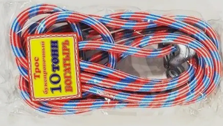 Трос буксира10т ВЕРЕВКА БОГАТЫРЬ 10 тн 2 крюка 2116