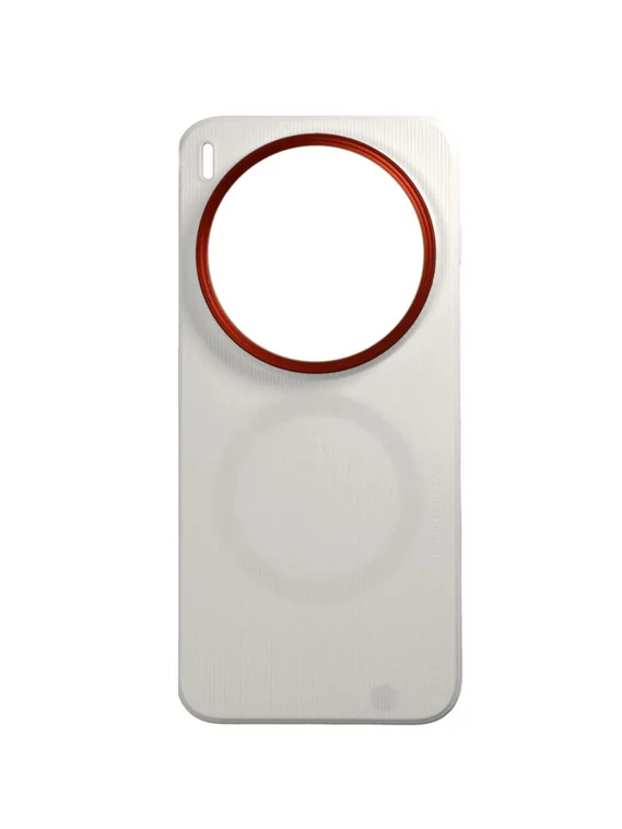 Защитный чехол для Vivo X300 Pro c MagSafe белый с красным кольцом (White-Red)