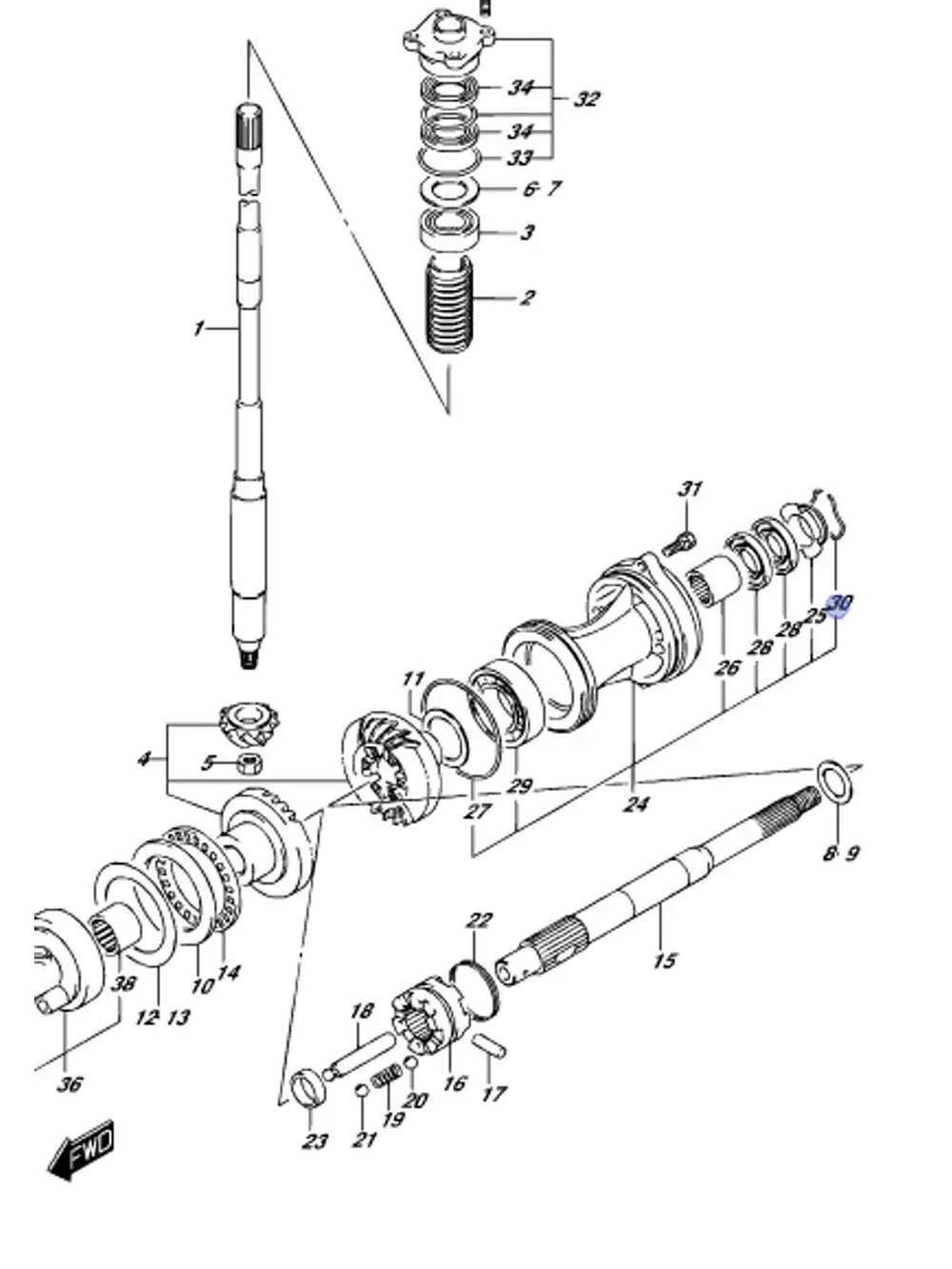 Стопорное кольцо для лодочных моторов 09387-52001-000