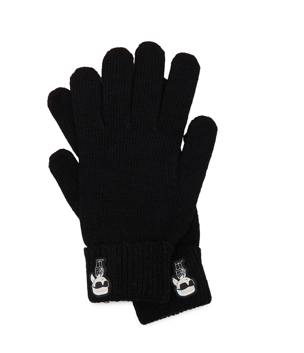 Перчатки k/ikonik 2.0 knit ff Karl Lagerfeld - черный(236W3608)