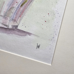 Картина авторская акварельная в раме 30х40 см на стену для интерьера "Шиповник"