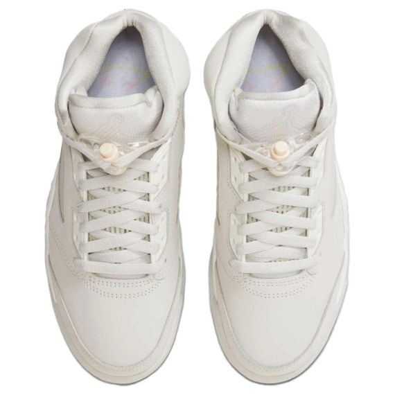 Иордания Эйр-Джордан 5 Подвесных башенных подъемников Бежево-зеленые Женские