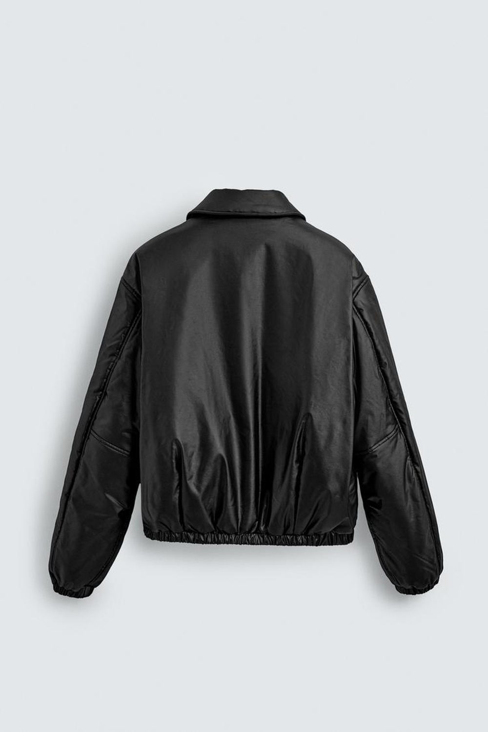 ZARA СТЕГАНАЯ КУРТКА ИЗ ВЫСОКОТЕХНОЛОГИЧНОЙ ТКАНИ, ЧЕРНЫЙ