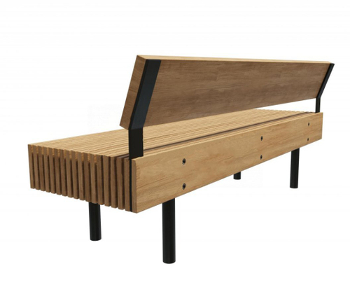 Скамейка со спинкой Линия 1,5 м