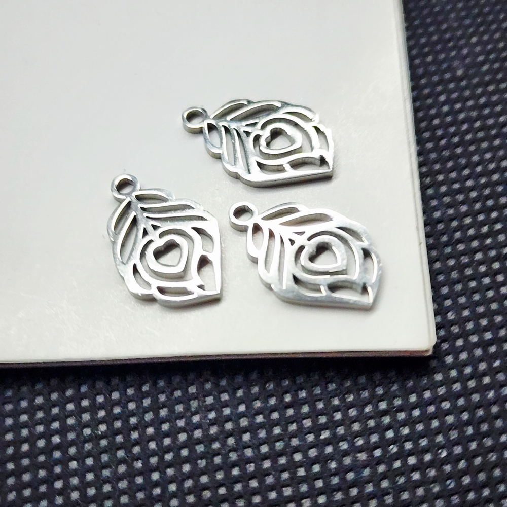 Подвеска перо, сталь, пёрышко павлин, 17мм, штучно