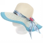 Шляпа женская с широкими полями «TiraMiSu- Ассоль», микс 6 цветов, р58, ширина полей 10 см