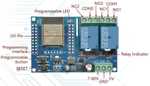 Модуль 2 реле ESP32 WIFI Bluetooth BLE