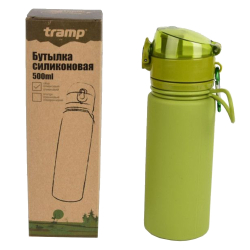 Tramp Бутылка силиконовая 0.5 л, TRC-093, оливковый