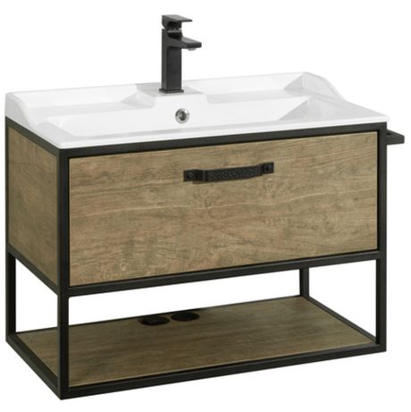 Тумба с раковиной AQUATON Лофт Фабрик 80 + Victoria-N 80