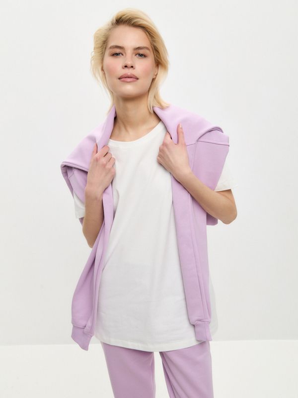 Футболка из хлопка 01 в оттенке тофу