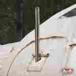 Пневмокаркасная юрта «Гармония» 5×5×2,5 м — для глэмпинга из ПВХ, бежевая