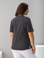 Блузка БЛ-122/ришелье-черный