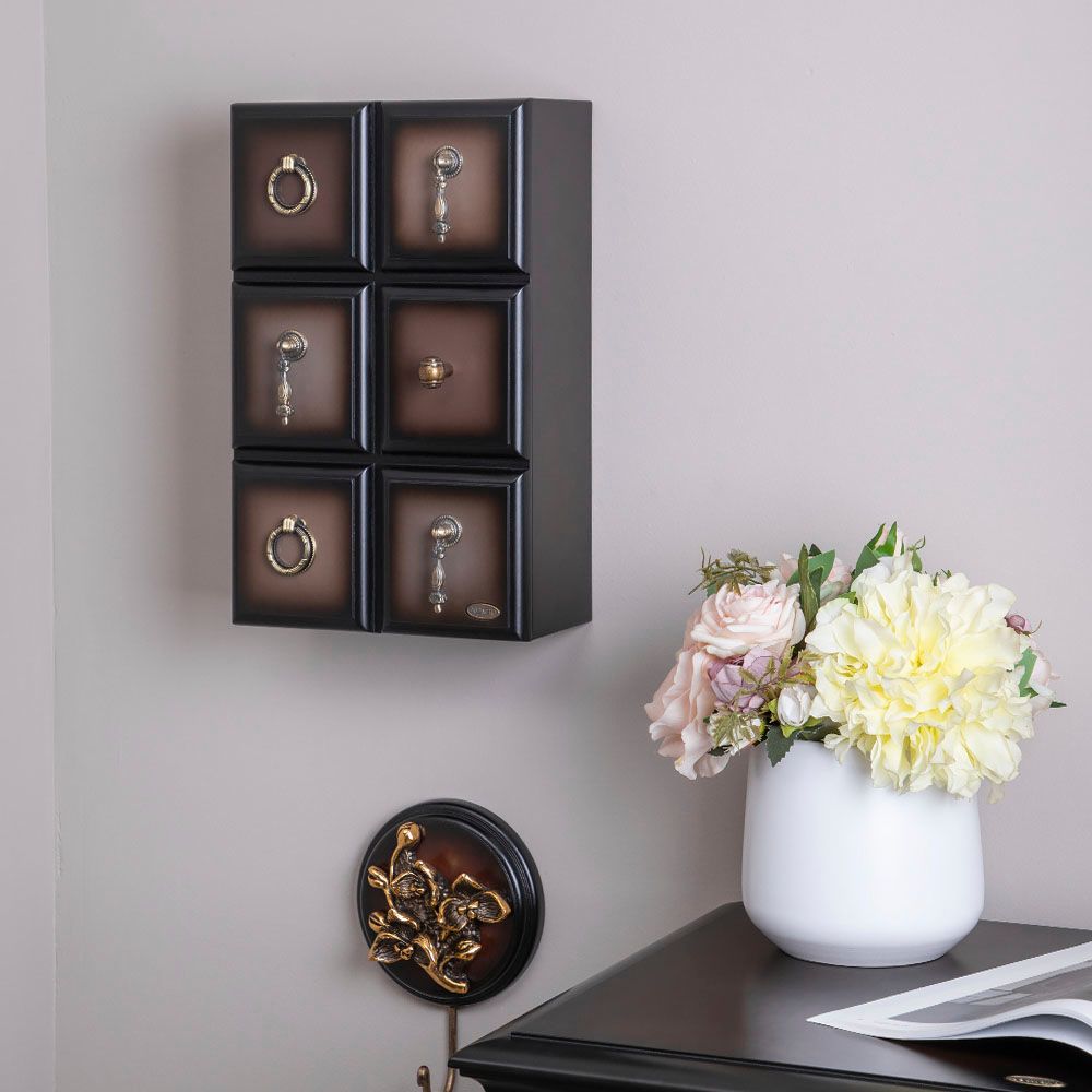 Полка - ключница Пандора Орех Оберджин Шоколад