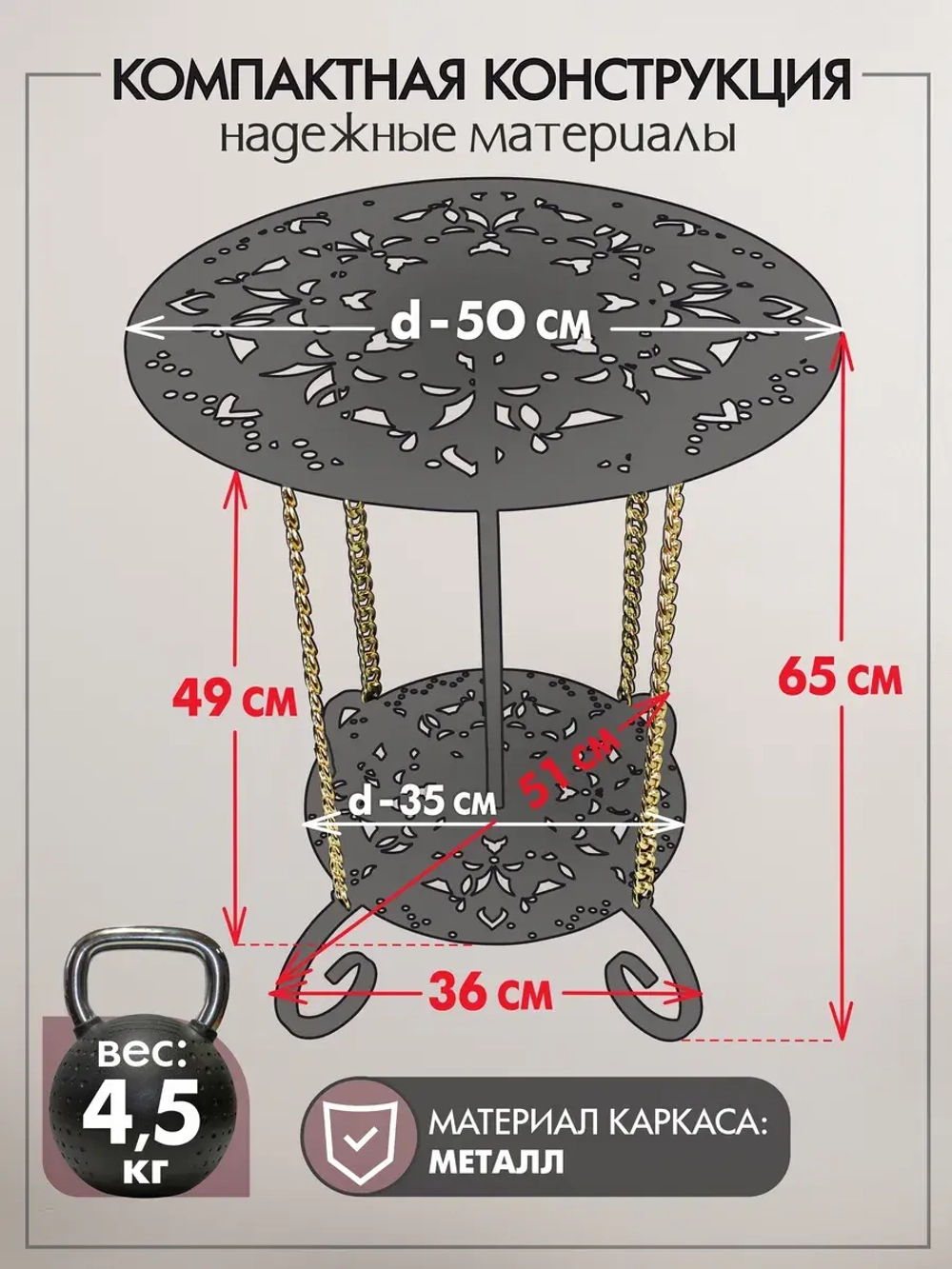 Авторский декоративный столик Сицилия-17