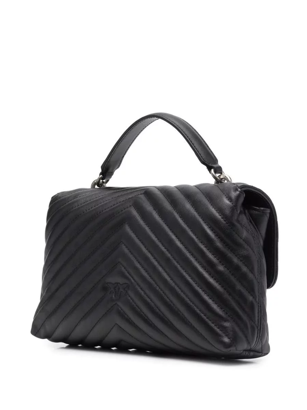 LADY LOVE BAG PUFF CHEVRON – black silver