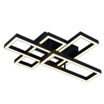 Потолочный светодиодный светильник 65Вт, 1824лм, 3000-6000K, Ra>80, плавная регулировка мощности, изменение цветовой температуры, ночник, пульт, металл/пластик, черный/белый