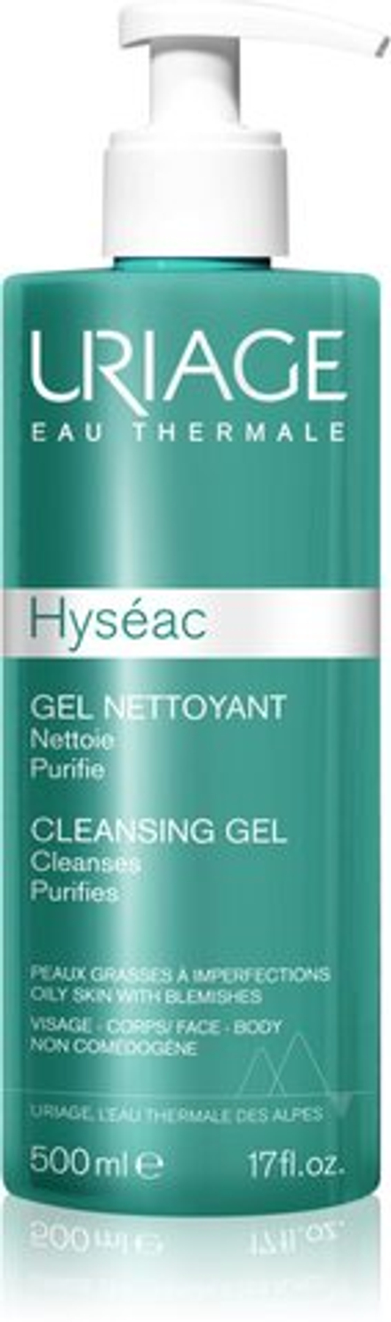 Uriage Hyseac Cleansing Gel - нежный очищающий гель для лица и тела /   500  ml  / GTIN 3661434006098