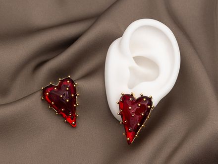 Серьги "Vintage. Сердце" 30мм