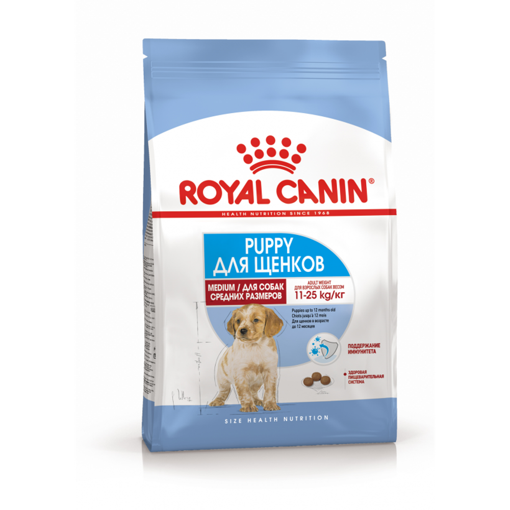 Royal Canin Medium Puppy Корм сухой для щенков средних размеров от 12 месяцев, 14 кг