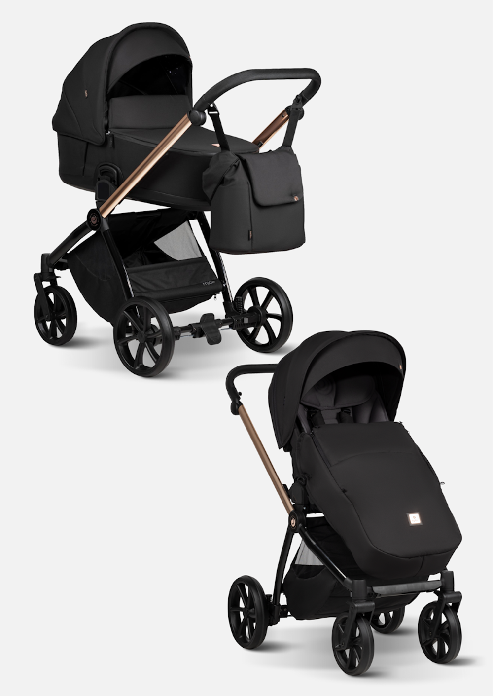 Tutis Коляска 2 в 1 MIO 3+ Essential Rose Gold