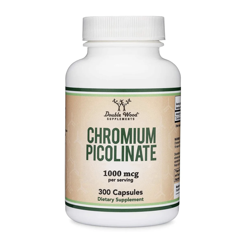 Double Wood Supplements - Chromium Picolinate - 300 x 500 mcg capsules