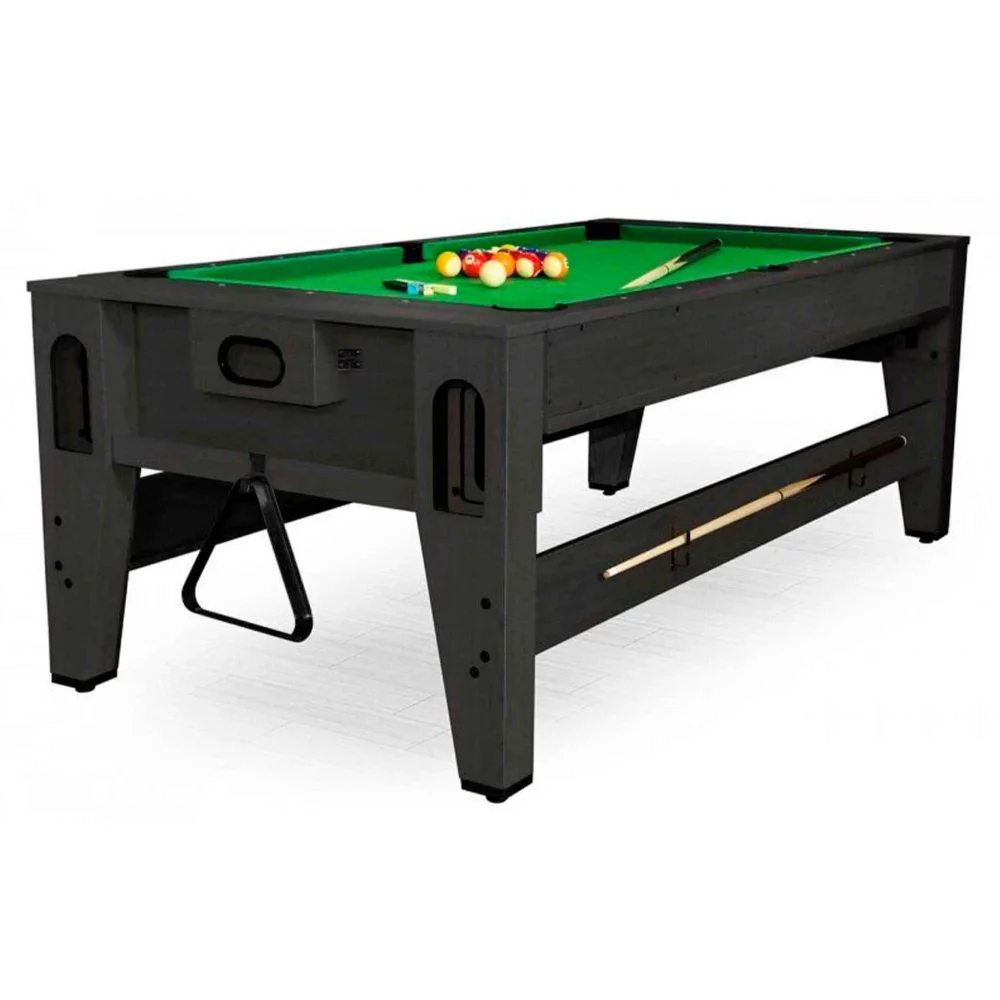 Cтол-трансформер «Twister» 3 в 1 (бильярд, аэрохоккей, настольный теннис, 217 х 107,5 х 81 см) (черный)