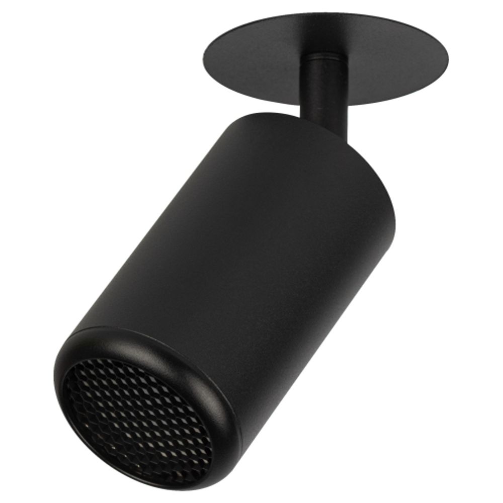 Встраиваемый светильник алюминиевый ЭРА KL106 BK MR16 GU10 черный матовый | Алюминиевые встраиваемые светильники